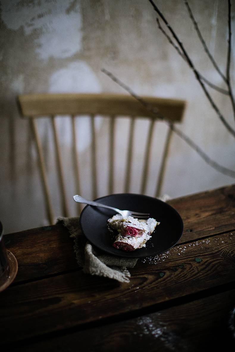Crepes with a Raspberry Cream